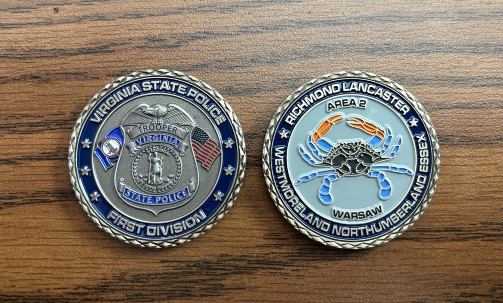 Virginia State Police Area 02 Challenge Coin