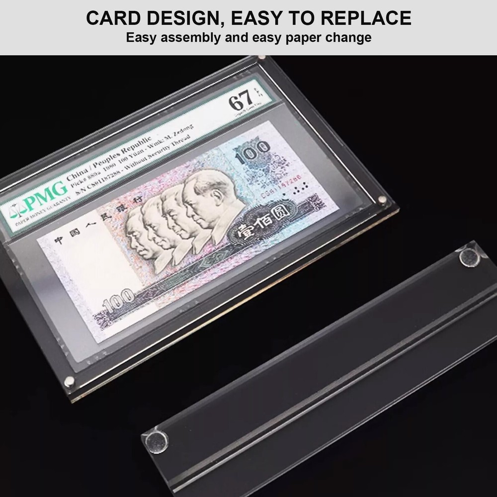 Acrylic Display Case for PMG Graded Banknotes Currency Holder Banknotes.