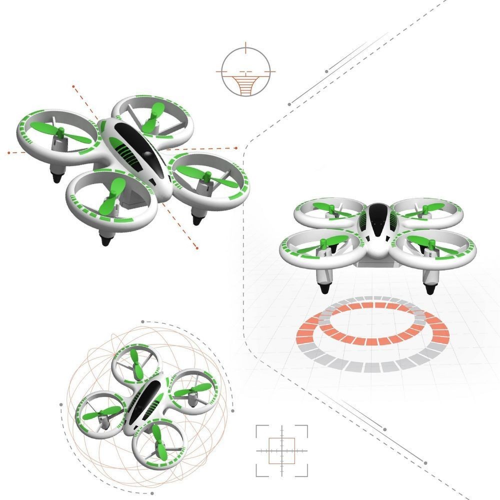 Sharper Image 2.4Ghz RC Glow Up Stunt Drone With LED Lights - Open Box