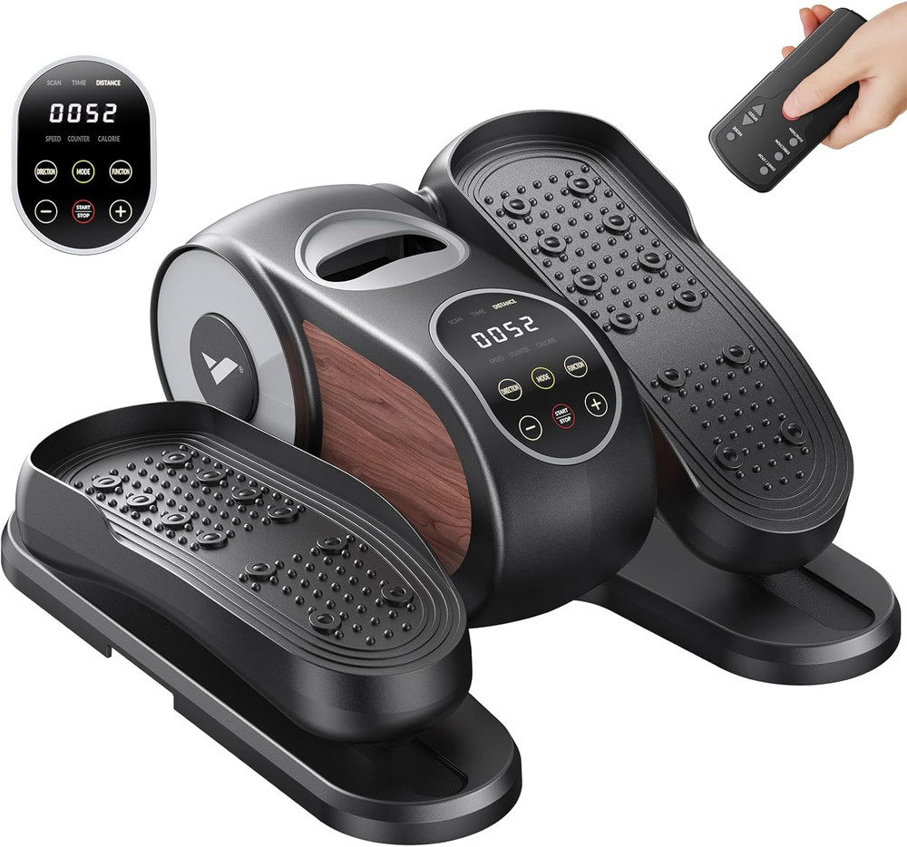 Under Desk Elliptical Machine, Leg Exerciser for Home Office &  Remote Control