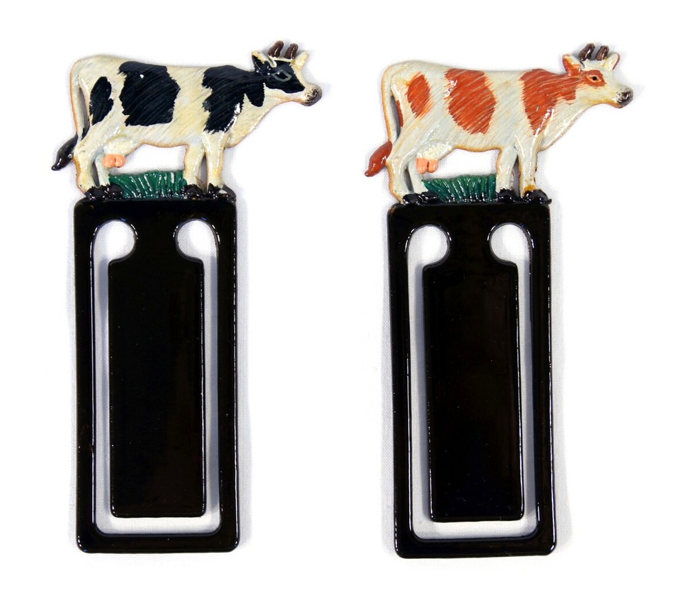 Hand Painted Assorted Cow Cattle Bookmarks (Set of 2) 855C