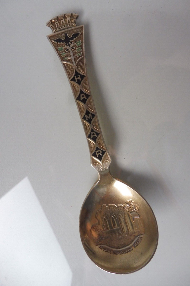 Hamar 925 Silver Spoon Gold, Enameled, D-A