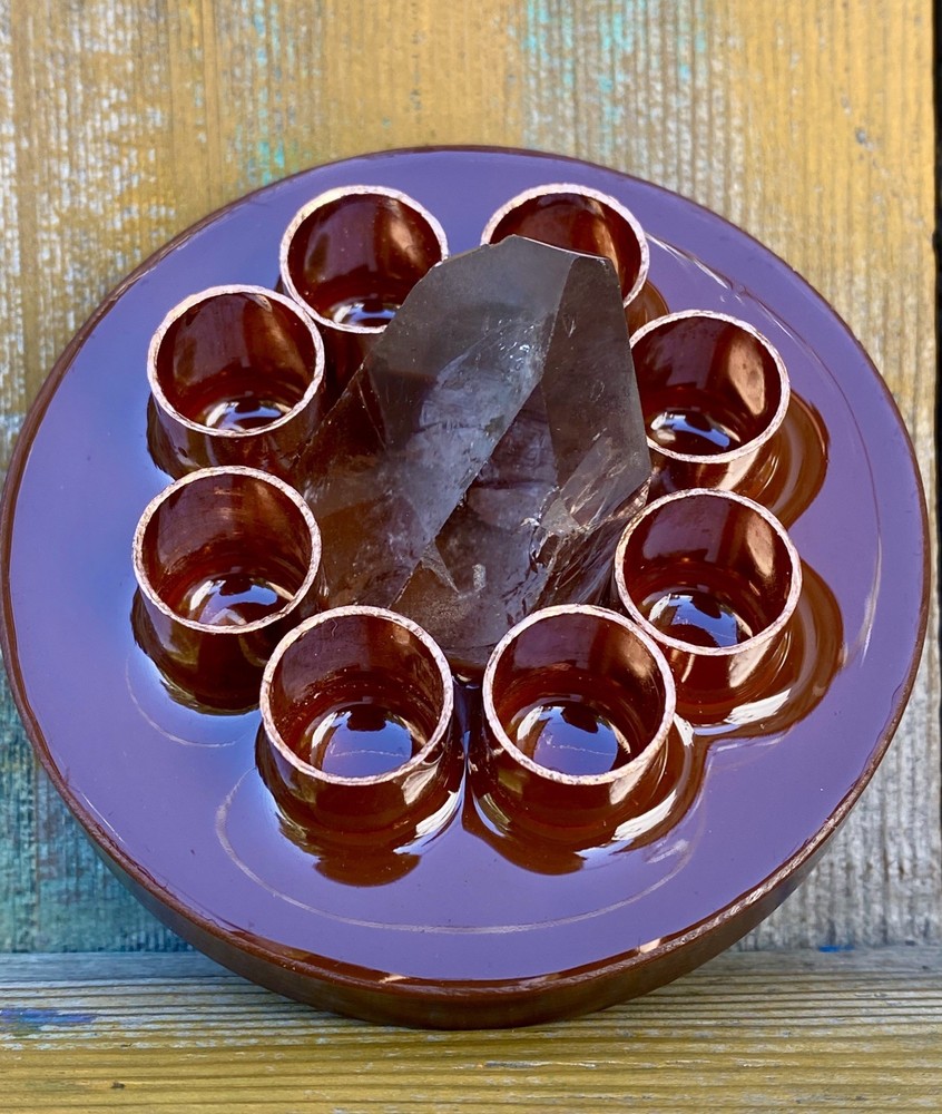 Orgone Cloudbuster with large Quartz Crystal & Copper Pipe