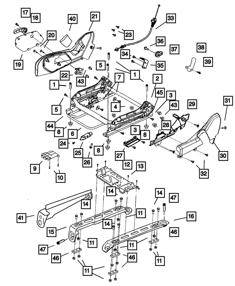Genuine Mopar Recliner Handle UZ281J3AB