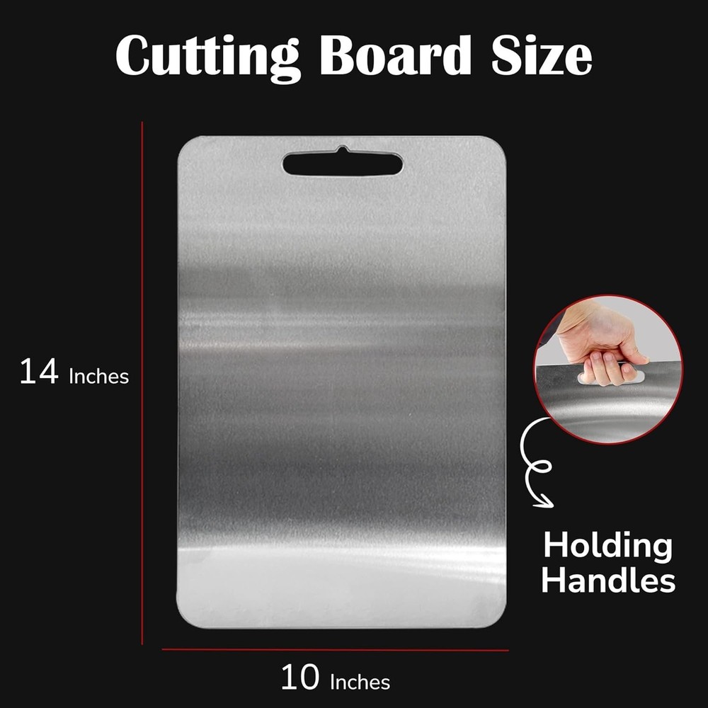 Titanium Cutting Board 14x10 Double-Sided Scratch Resistant Durable Kitchen US