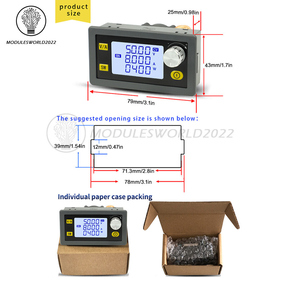 Adjustable CNC Regulated Power Supply Module Constant Voltage Current Step-down