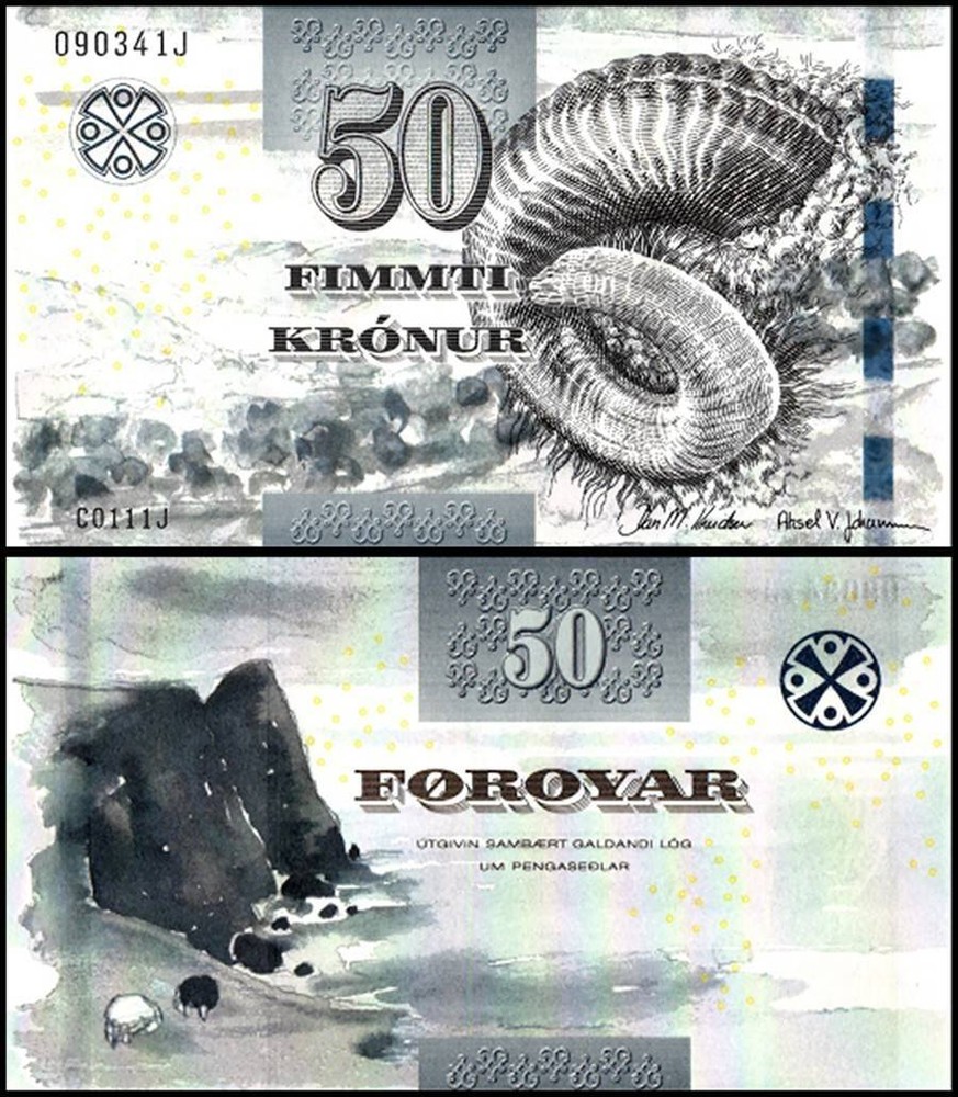 Faeroe Islands 50 Kronur, 2011, P-29, UNC
