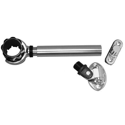 RUPP THREADED ANTENNA SUPPORT 6" PIPE MT 4-WAY BASE 1.5" COL PAK-0005
