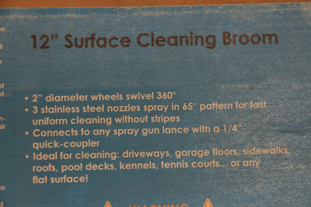 Vortexx Pressure Washers 12" 3 Nozzle Surface Cleaning Broom 4000 PSI SD47061