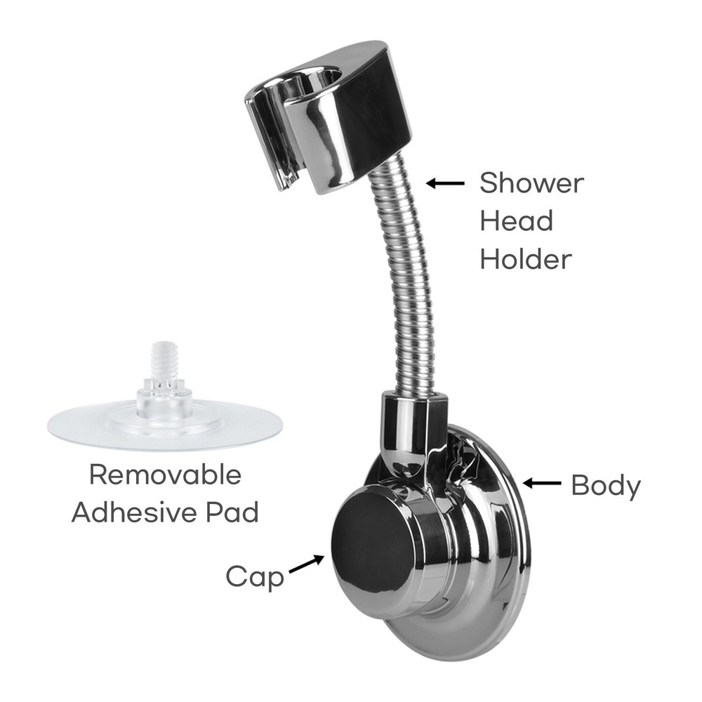 BathBeyond Shower Head Holder - Flexible Shower Head Holder Adjustable