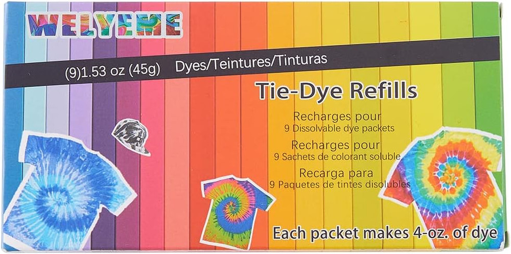 Tie-Dye Refills 9 Packets (Rainbow)