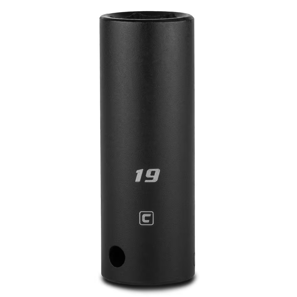 1/2 In. Drive 19 Mm 6-Point Metric Deep Impact Socket