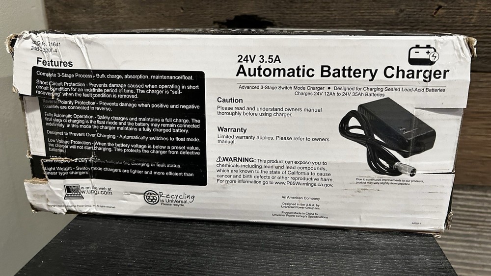 UPG 24V 3.5A Automatic Battery Charger 3 Stage