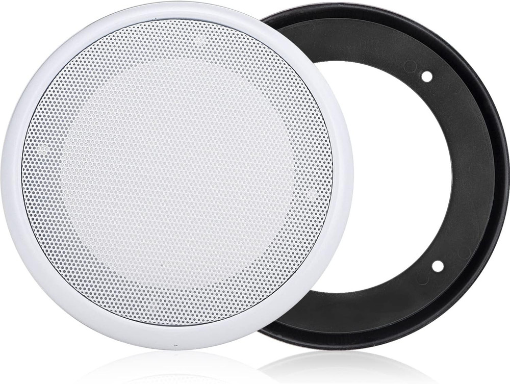 2PCS 8in White Ceiling Speaker Covers Surface Mount Speaker Grill Mesh Round