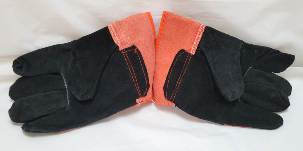 Hardy Split Leather Safety Colored Work Gloves #67440