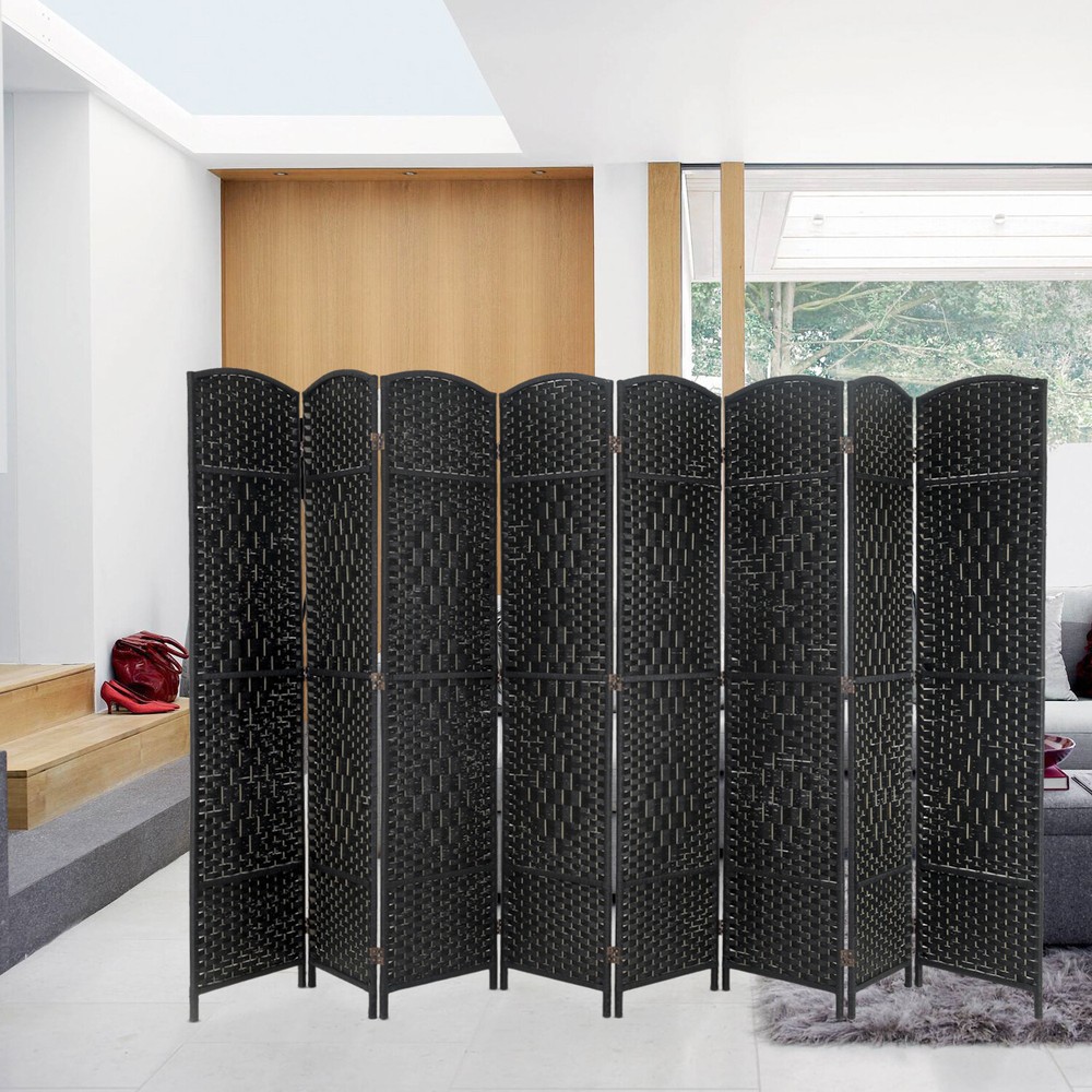 Room Divider 8 Panel Room Screen Divider Wooden Screen Folding Partition Screen