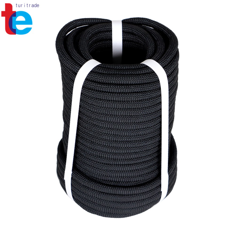 3/8" × 100' Black High Strong Pulling Braided Polyest Rope 3520Lbs  Rope