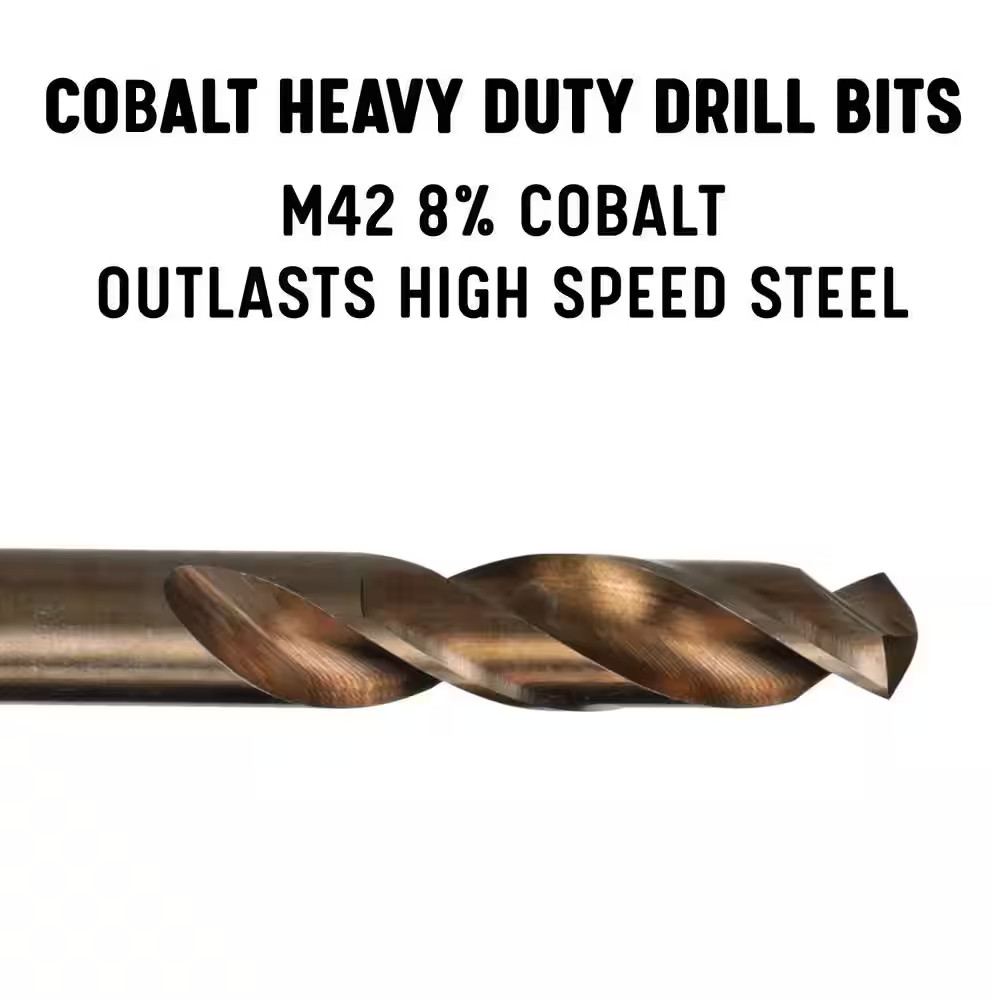 #39 M42 Cobalt Short Drill Bit (12-Piece)