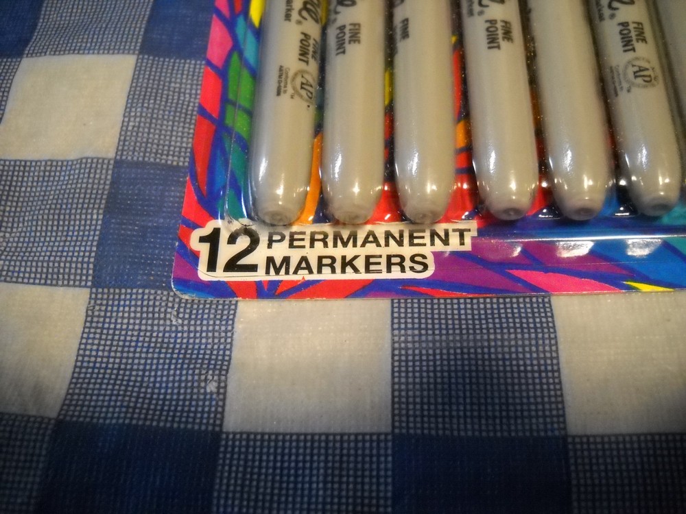 2-Sharpie Permanent Markers, Fine Point, Assorted Bold Colors, 12 Count