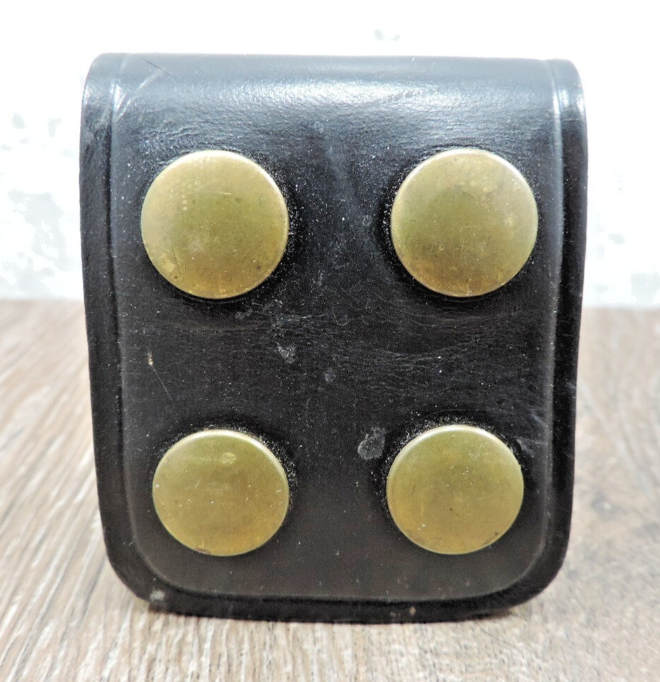 Double Brown Leather Duty Belt Retainer 2 1/4"