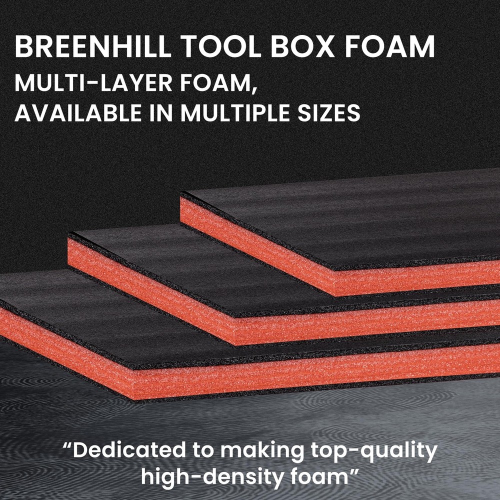 Tool Box Foam, 3Pack 22x18x2 inch, Foam Inserts for Cases,Cuttable Polyethyle...