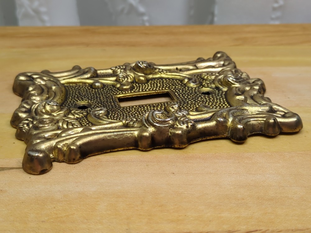 Vintage AmerTac Brass Single Light Switch Plate