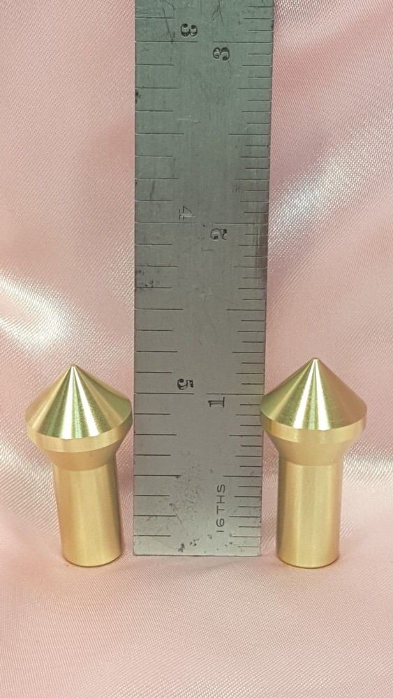 Gunsmith Tools - 2 Brass Muzzle Laps - Rifle Or Pistol Crowning - Lapping Crown
