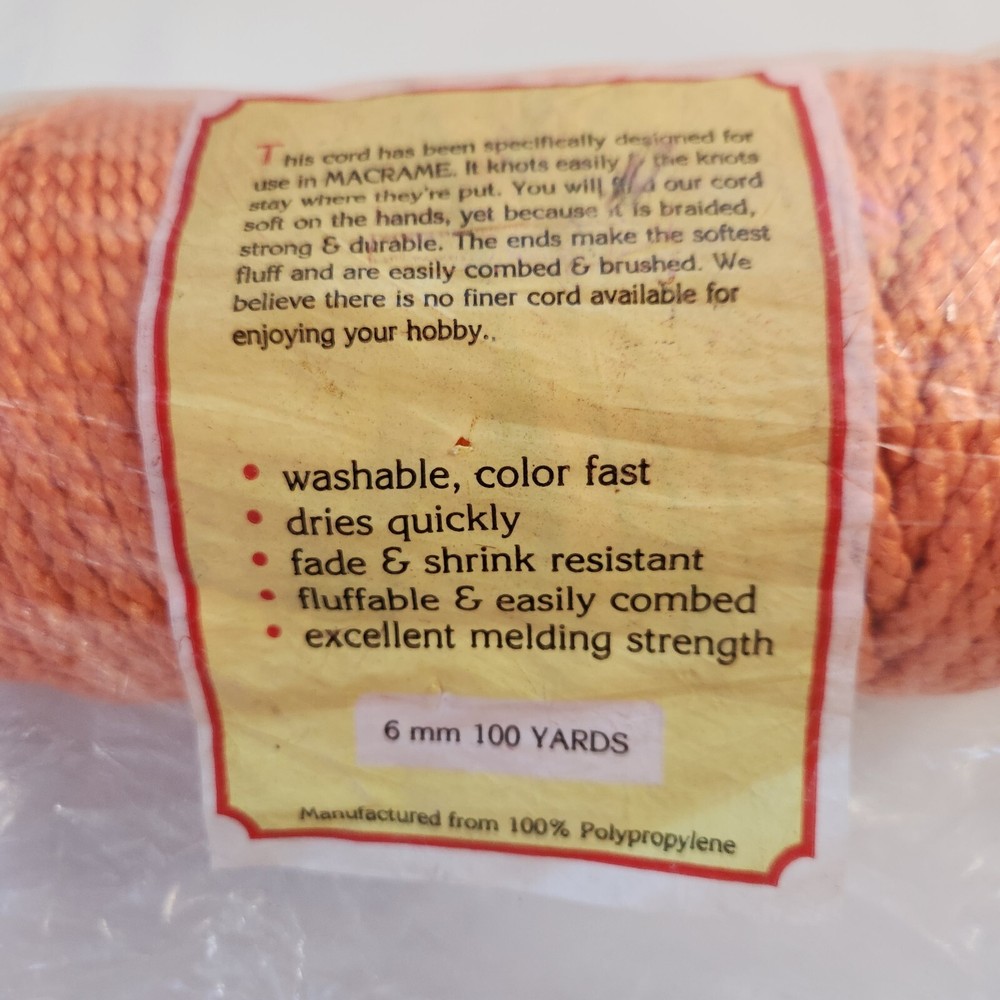 Vintage Bonnie Macrame Braid 6mm 100 Yards