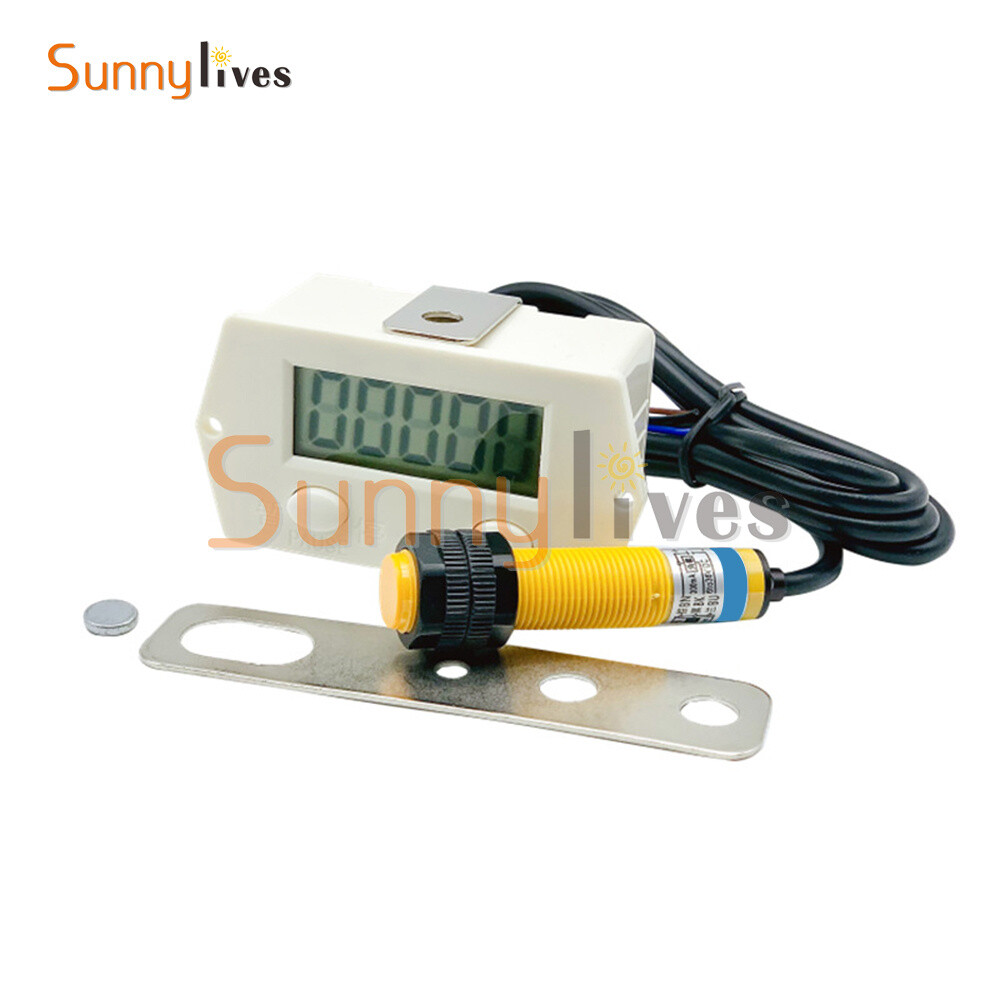 Digital 0~999999 Electronic Counter Puncher Magnetic Inductive LCD Display US