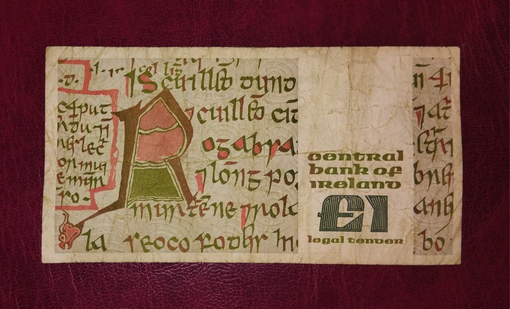 Ireland 1 £ banknote, 1981year,normal condition