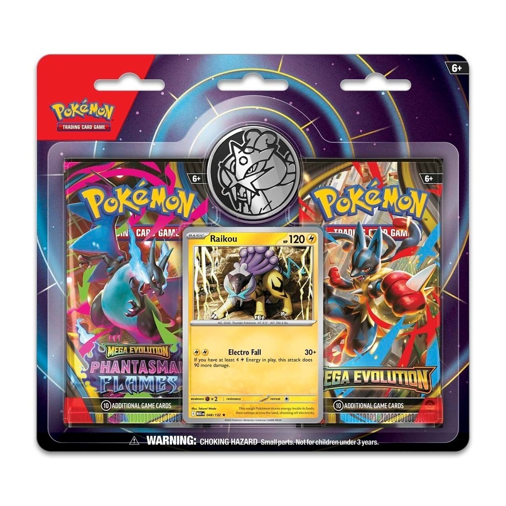 Raikou 2-Pack Blister - Phantasmal Flames & Mega Evolution Packs