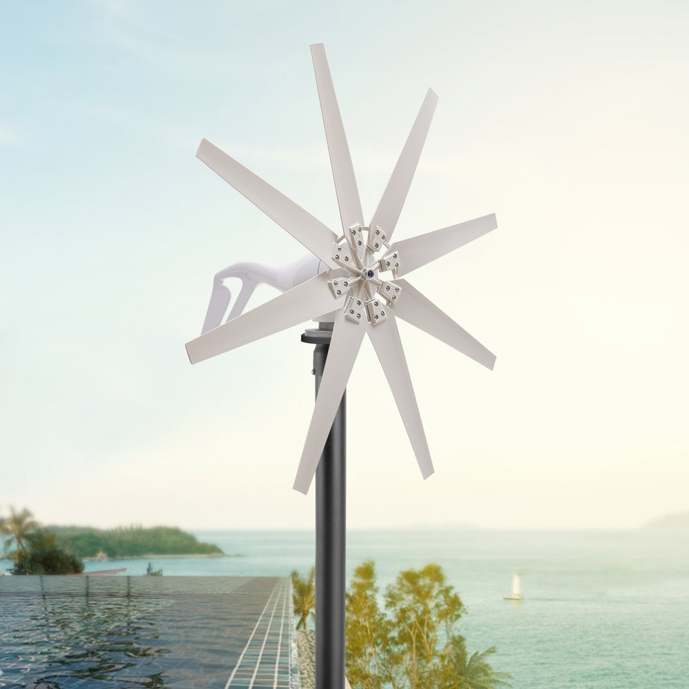 600W 8 Blades Wind Turbine Generator Kit with Charge Controller Windmill Power~~