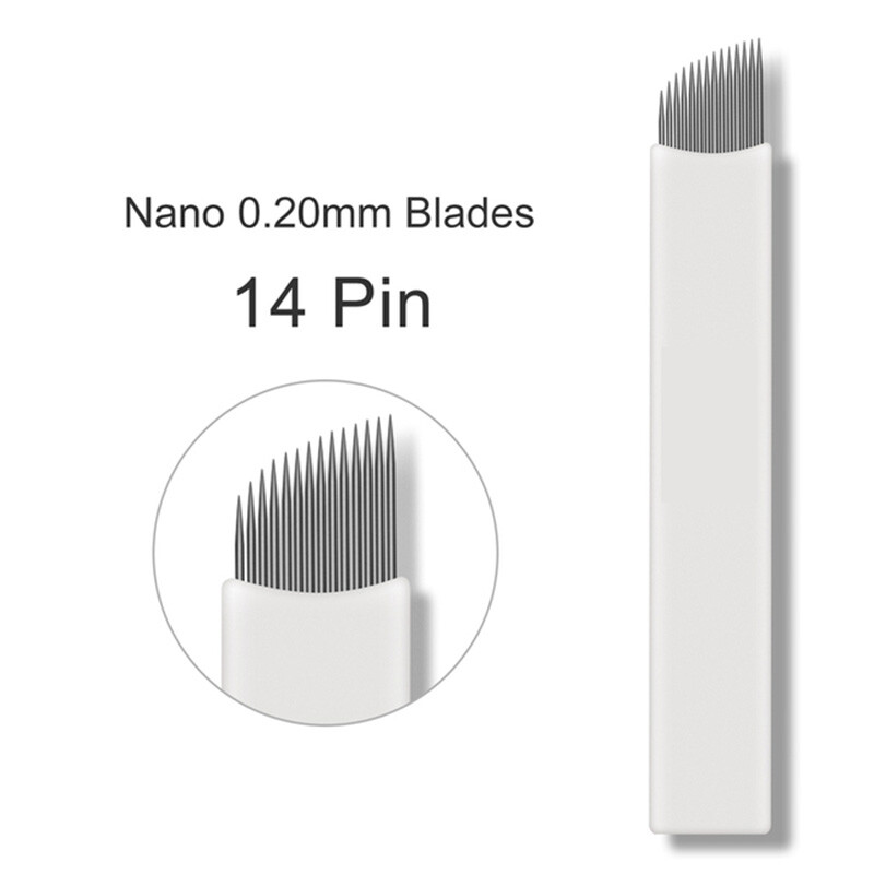 14F Pin Tattoo Needles Microblading Permanent Makeup Needle Manual Eyebrow Blade