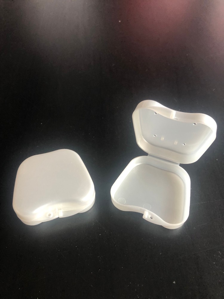 2X PLACKERS STANDARD Orthodontic Retainer Storage Case Box Mouthguard Container