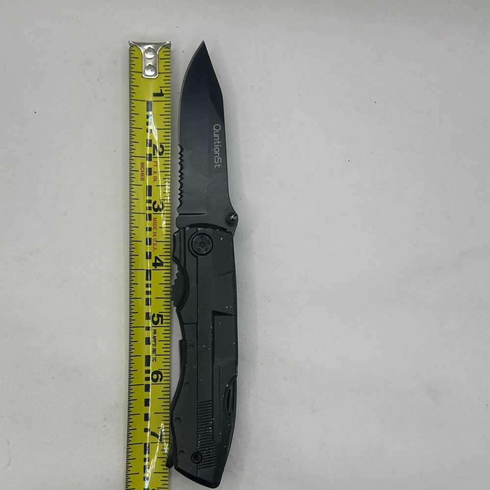 QuntionSt Pocket Knife Multitool Lock Screwdriver Camping Fold 7"