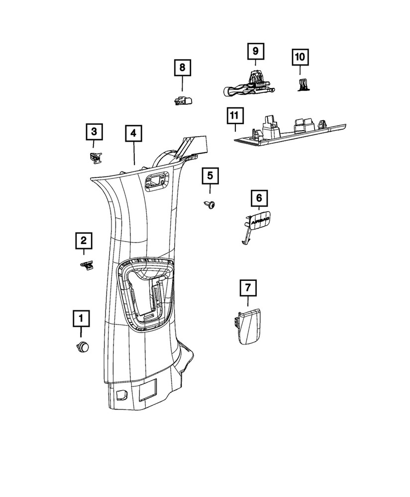 Genuine Mopar C-Pillar Extension Left 6PP39SA5AB
