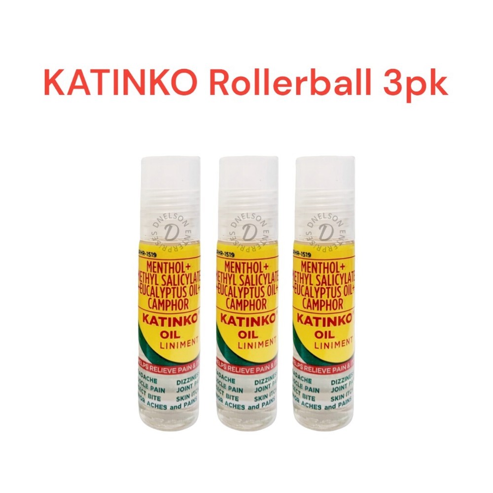 3 Katinko Oil Liniment Rollerball Applicator, 10ml (3 Pack)