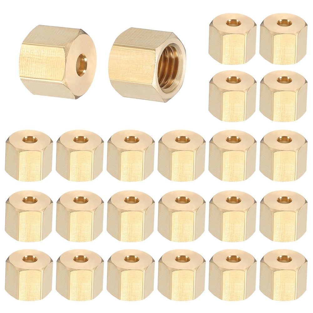 1/8" Brass Compression Nut,50Pcs Brass Compression Fitting Plumbing System