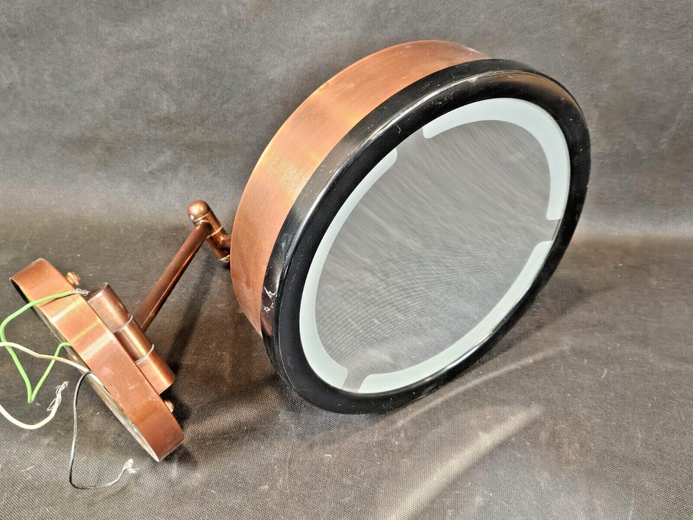 Baci Junior Round Double Arm Makeup Mirror (Model# BJR-30-BNZ) Bronze