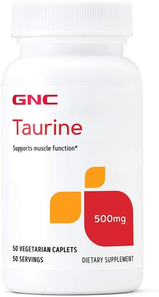 GNC Taurine 500mg 50 Vegetarian Caplets