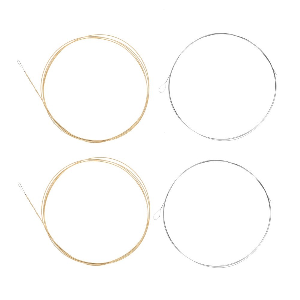 1 Set of Steel 4-string Banjo Strings Replacement Banjo String Accessories