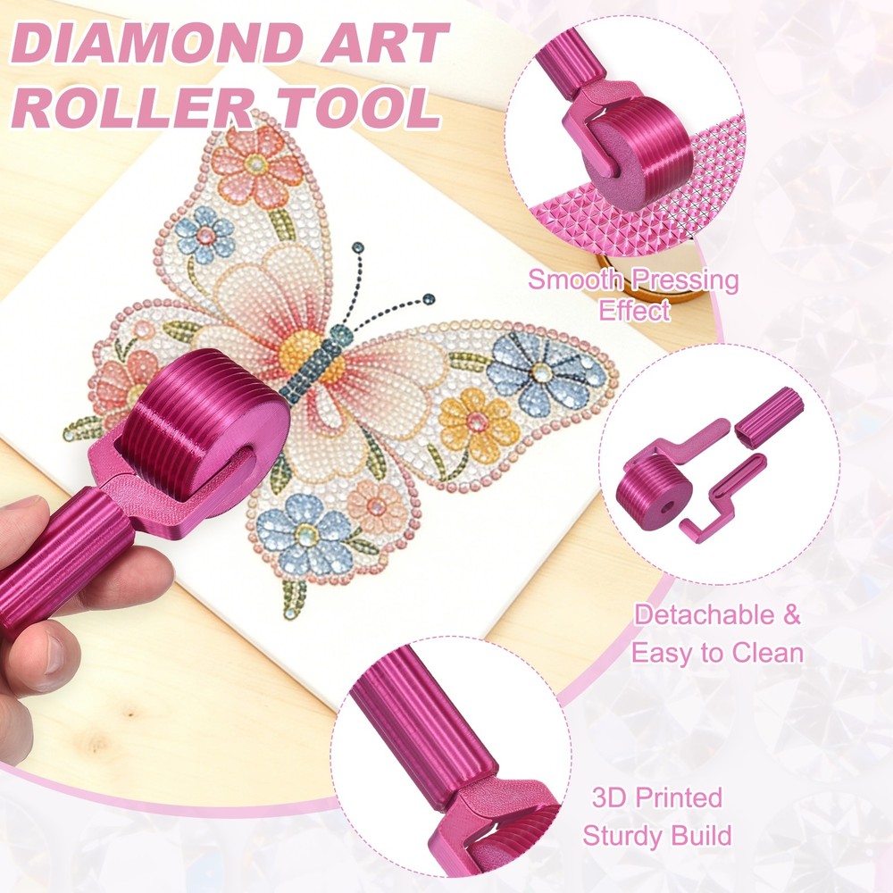 Diamond Art Roller, Detachable Diamond Paint Tools(Purple)