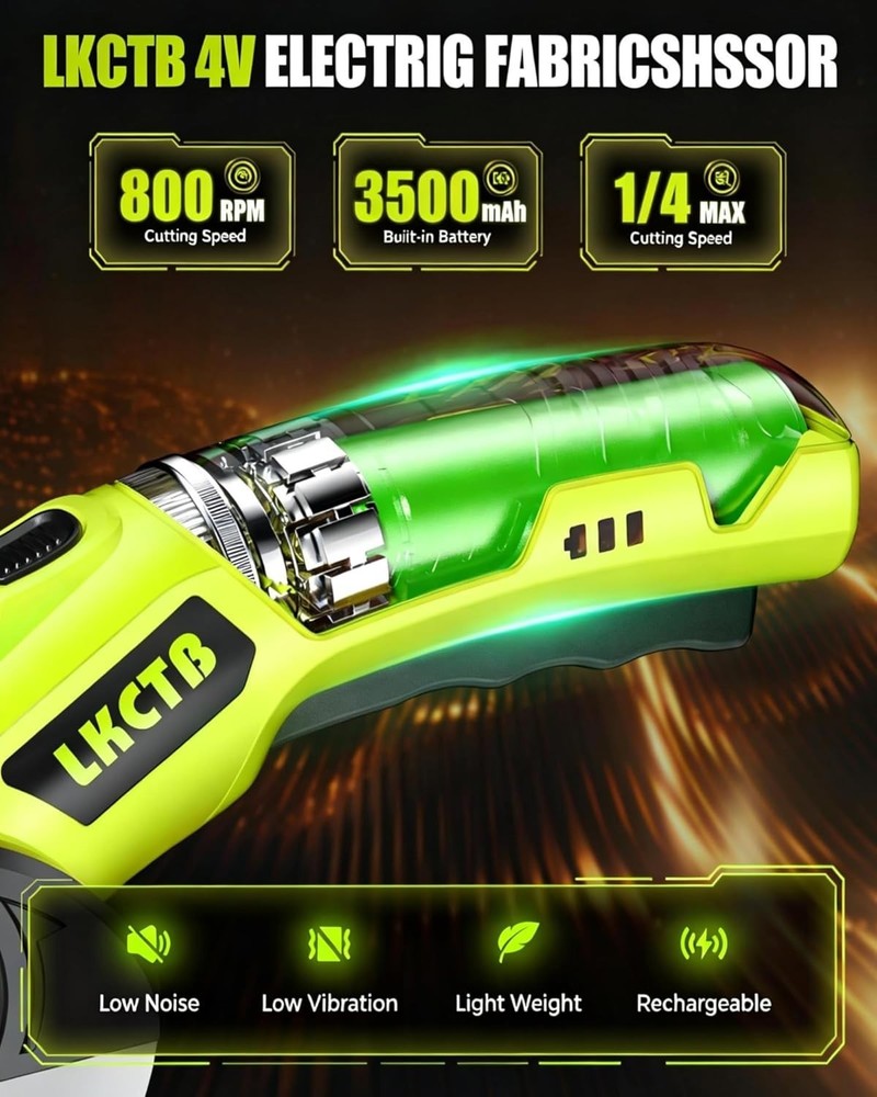 Electric Scissors, Cardboard Cutter, With LED Light, High-Efficiency Brushless
