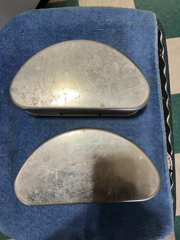 vintage aluminum mess tin insert(a Pair)