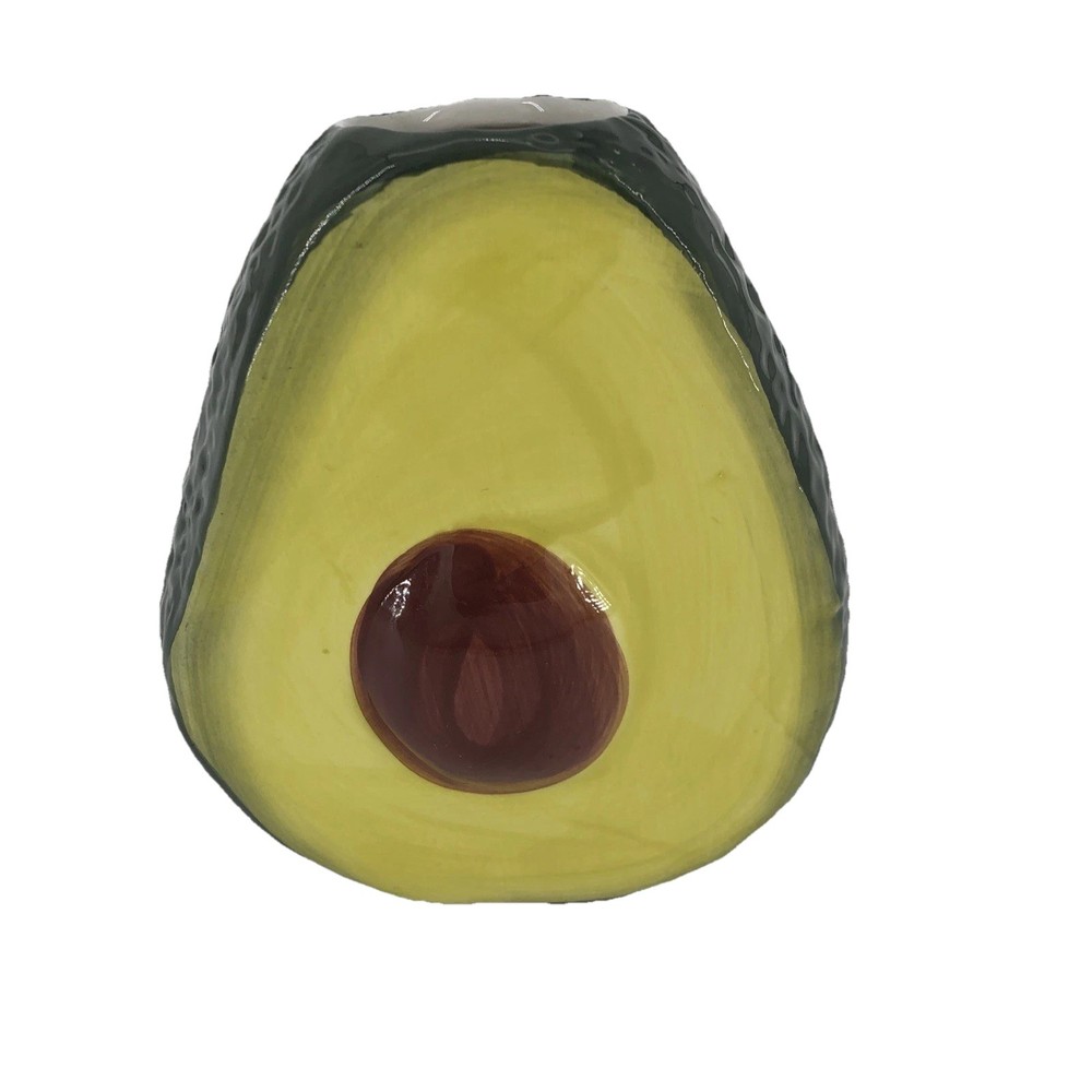 7” H X 5" W Ceramic AVOCADO Vase Container By Ashland