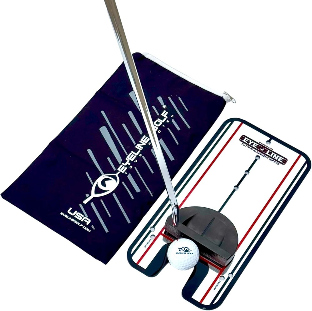 Slim, Lightweight Putting Mirror with Tee Gates for Comprehensive Golf Training