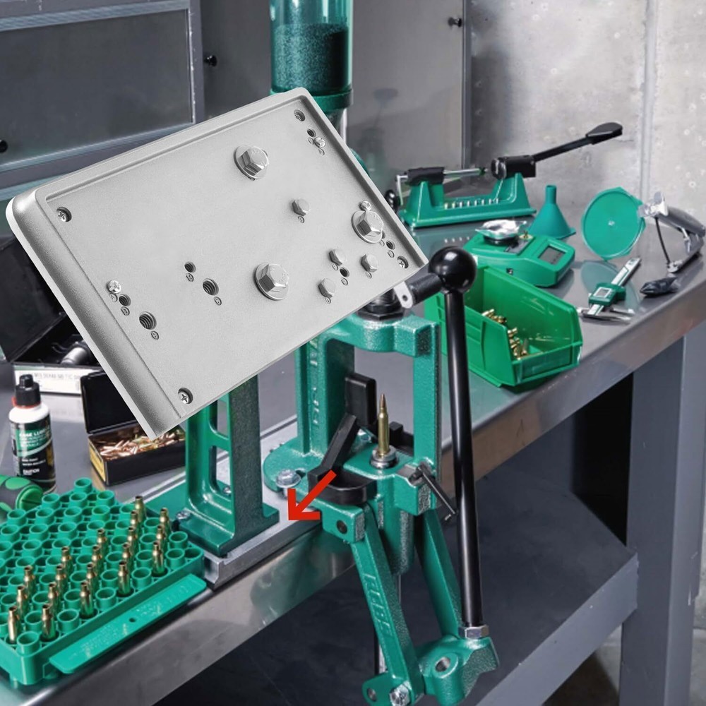 For RCBS Cast Aluminum 9282 Accessory Base Plate 3 Grey Shell Holder Accessory