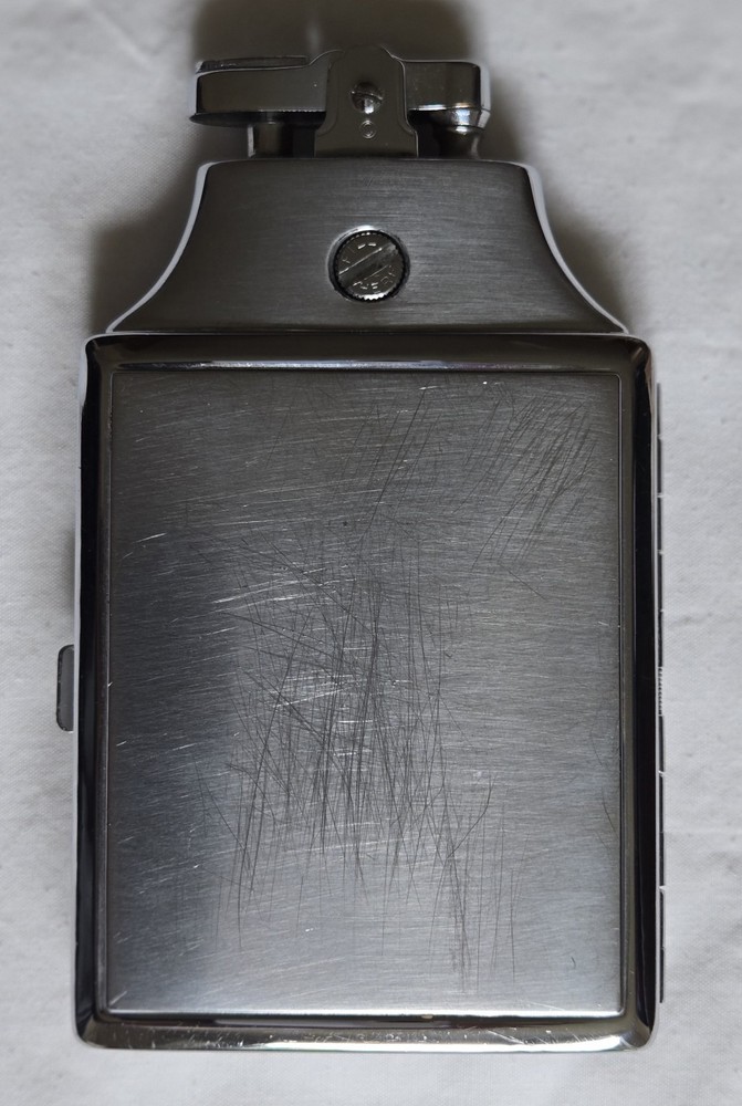 Vintage Ronson Mastercase Cigarette Holder/Lighter Silver/Chrome w/ Original Pkg