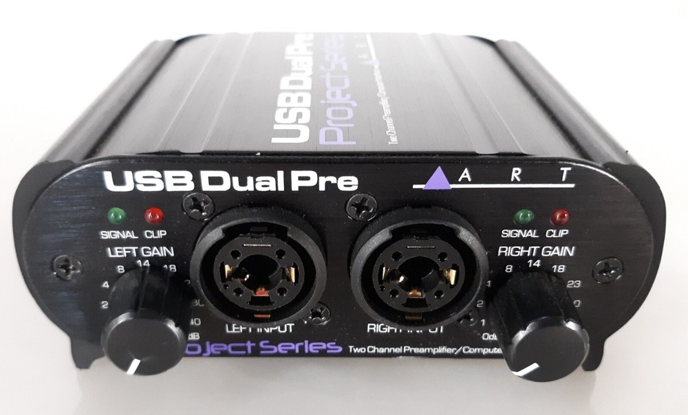 ART USB Dual Pre Project Series 2-Channel Mic PreAmp Computer Interface NO AC