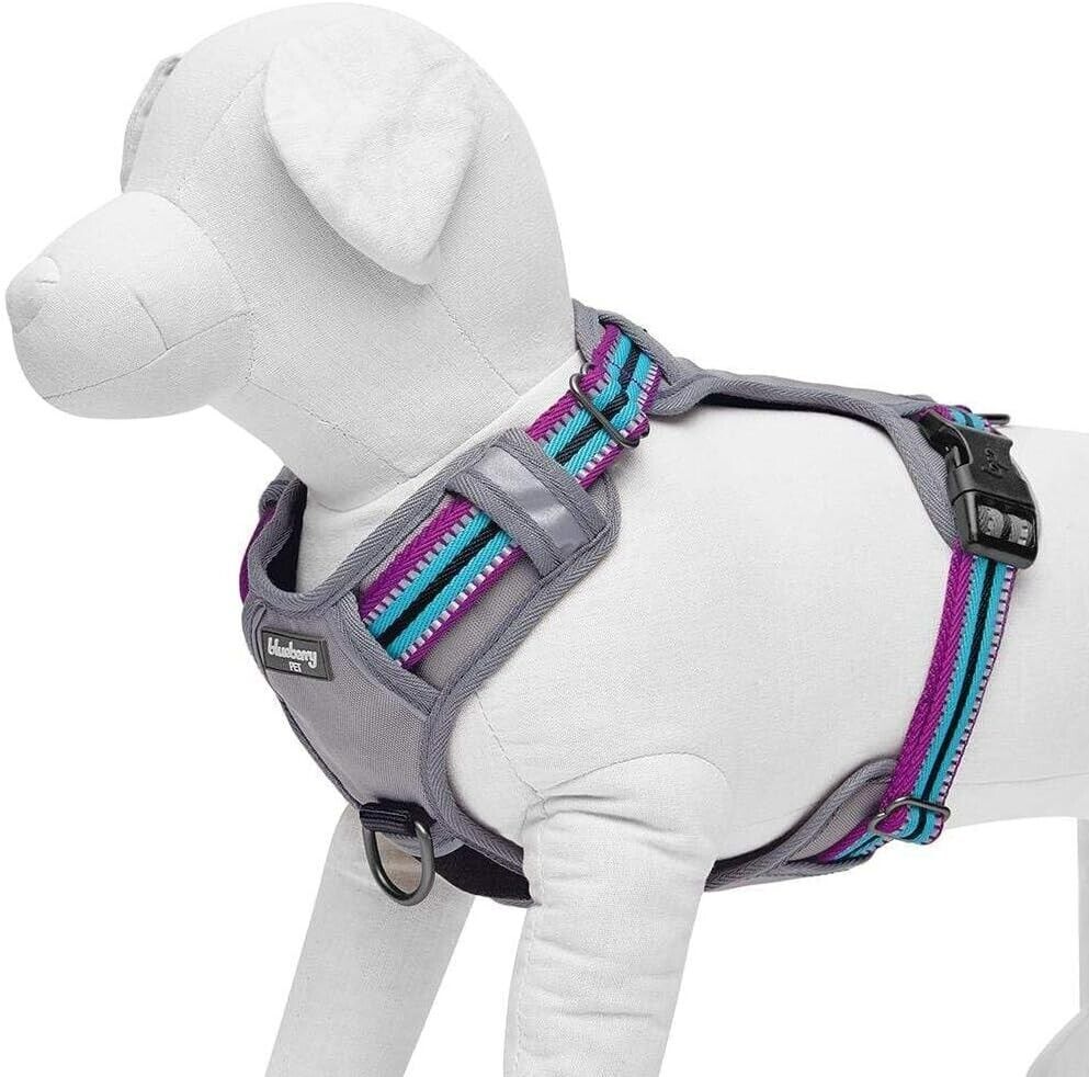 Soft Comfy 3M Reflective Dog Harness Vest Mesh Padded No Pull Dog Harness PKG071